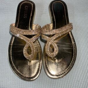 Guess Gold Rhinestone Women's Sandals